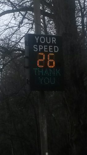 Chesham Bois speed sign