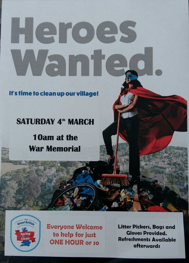 The Great British Spring Clean Sat 4th March Chesham Bois PC