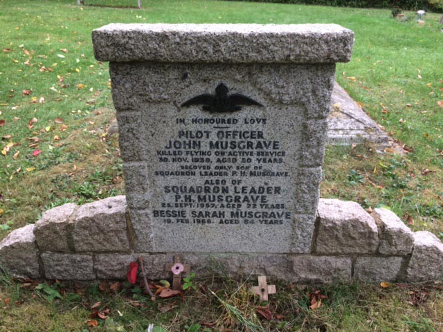 memorial to Pilot Officer John Musgrave. RAF.