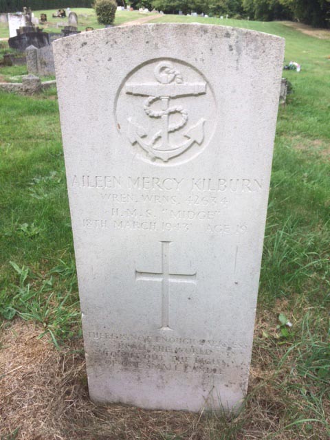 memorial to Wren Aileen Mercy Kilburn.