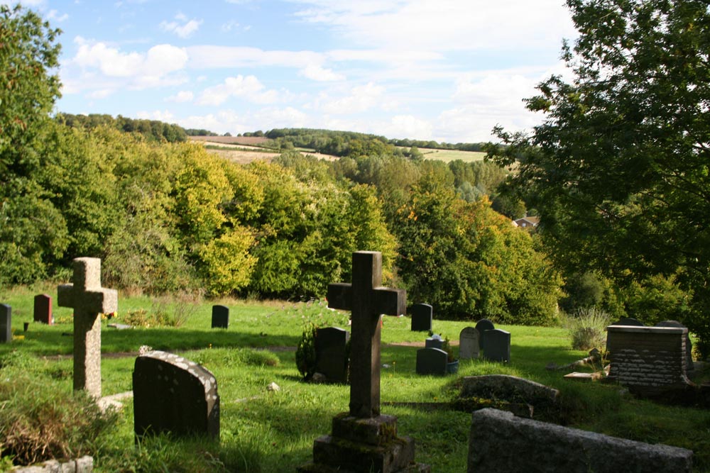 View from top of Original Formal Burial Ground.